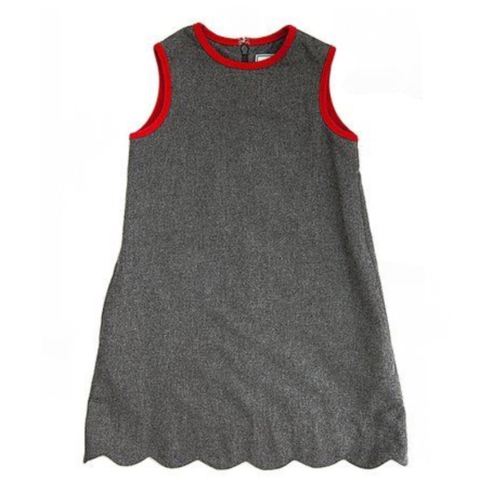 Classic Prep (CPC) Charcoal Gray & Red Velvet Piper Dress - 4T